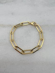 Small Gold Oval Chain Bracelet