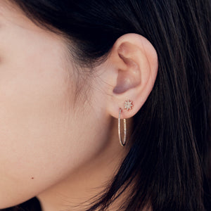 14k Rose Gold Pave Starburst