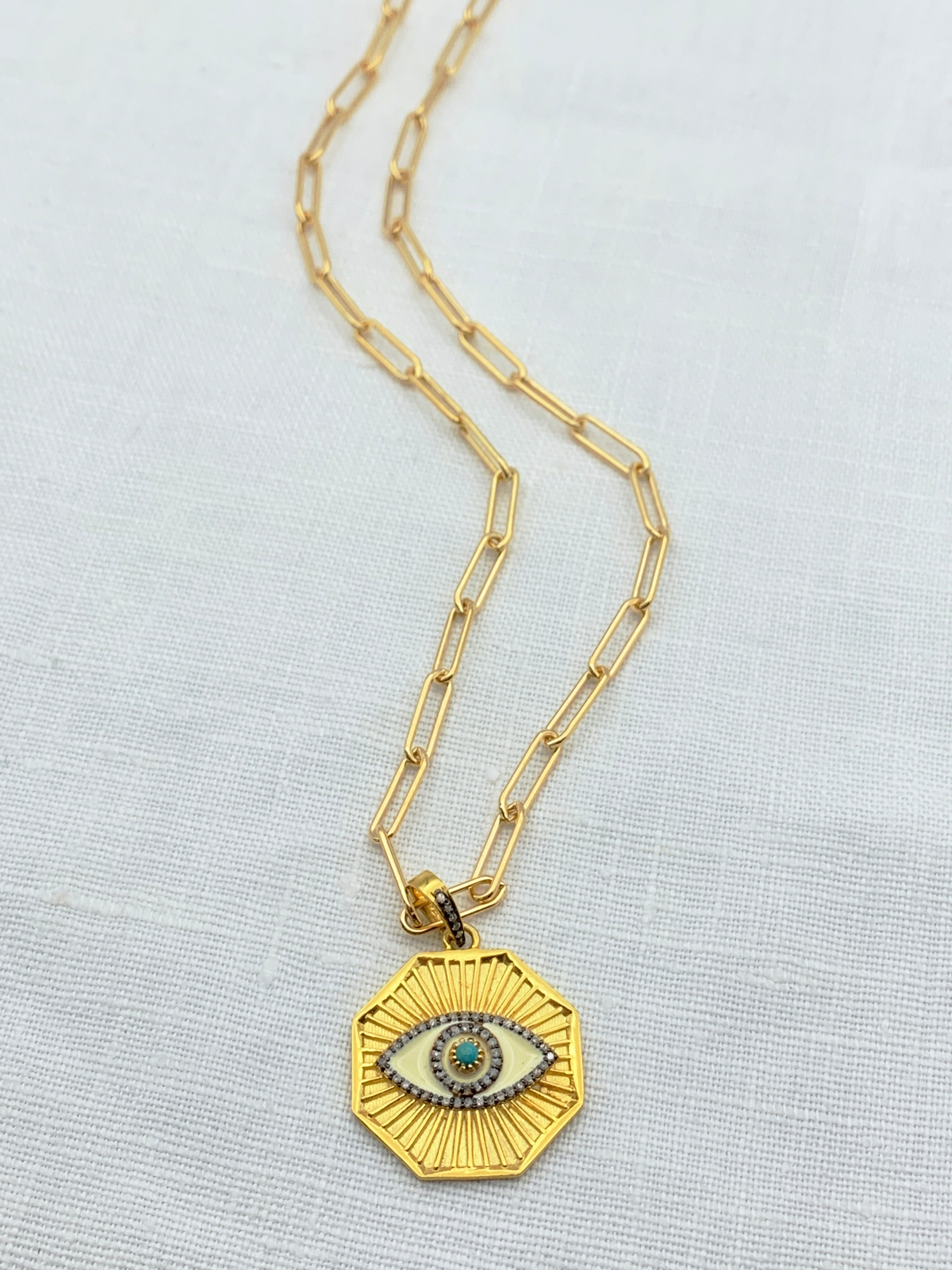 Evil Eye Hexagon Medallion