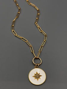 Enamel Starburst Necklace